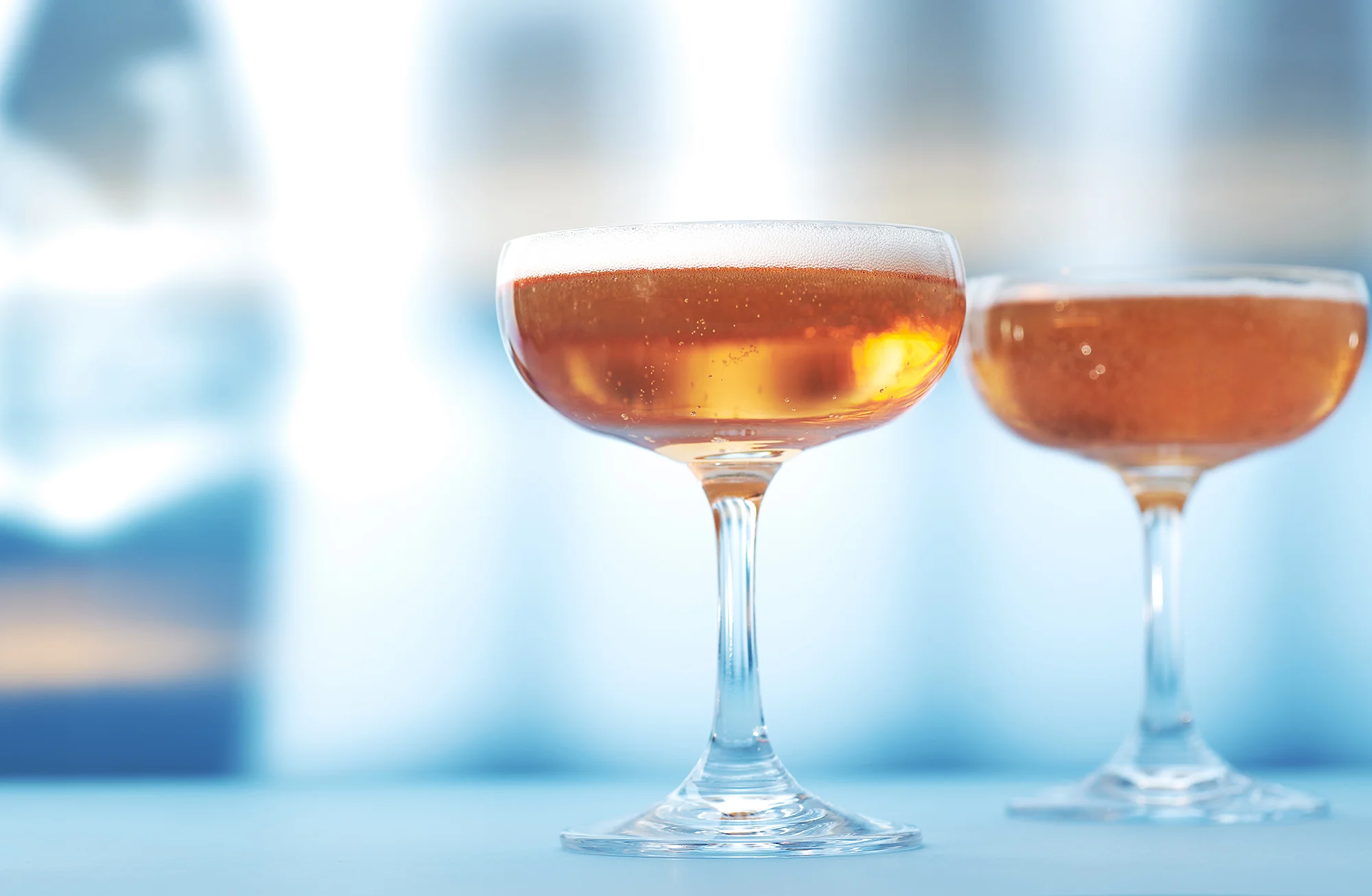 Glass of Champagne with Shadows