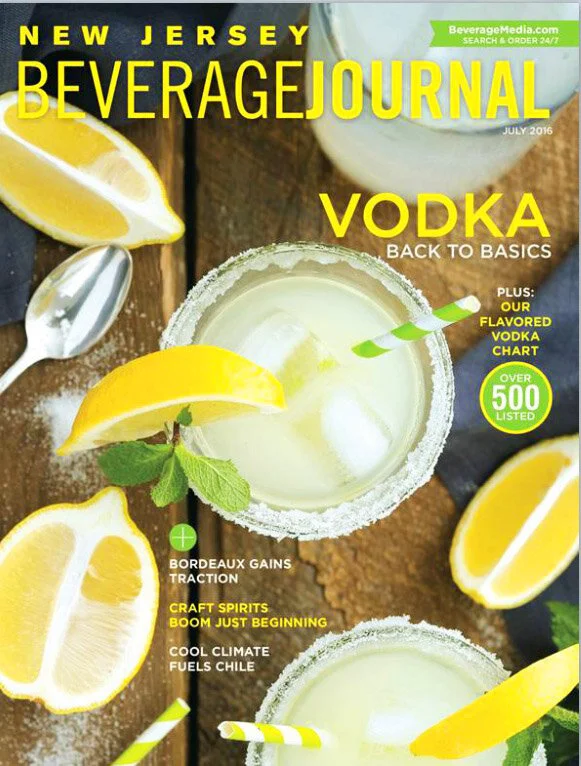 Lemon Cocktails on Magazine Cover shot in Toronto Studio 