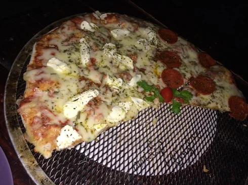 Every parent's nightmare - green stuff on pizza!