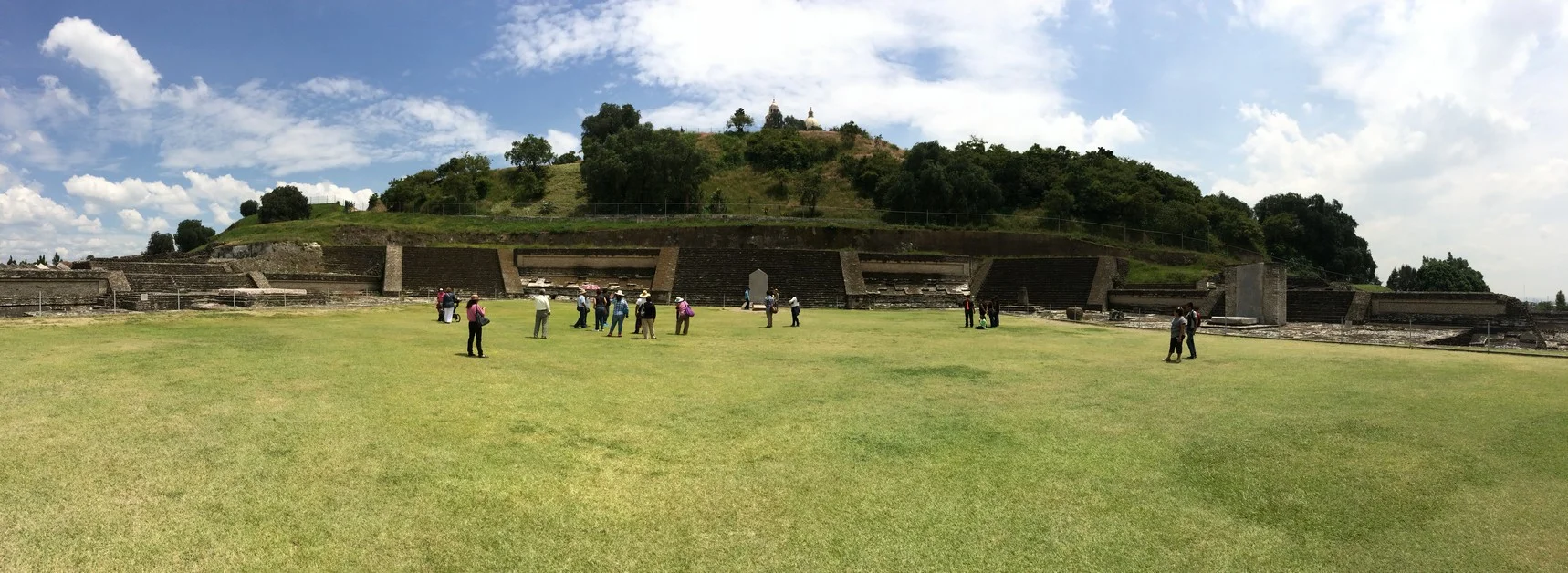 The big lawn at Cholula