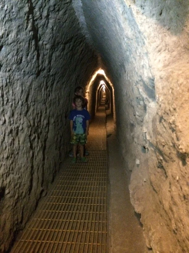 The tunnels went on and on. The people who built them were either really short or they banged their heads a lot.
