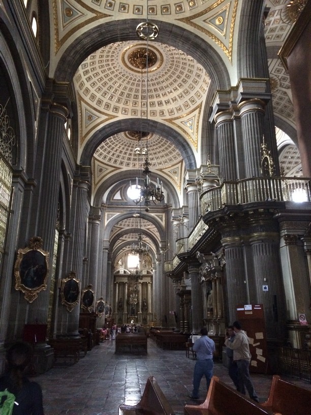 Inside THE COLONIAL ROMAN CATHOLIC CHURCH NAMED PUEBLA CATHEDRAL