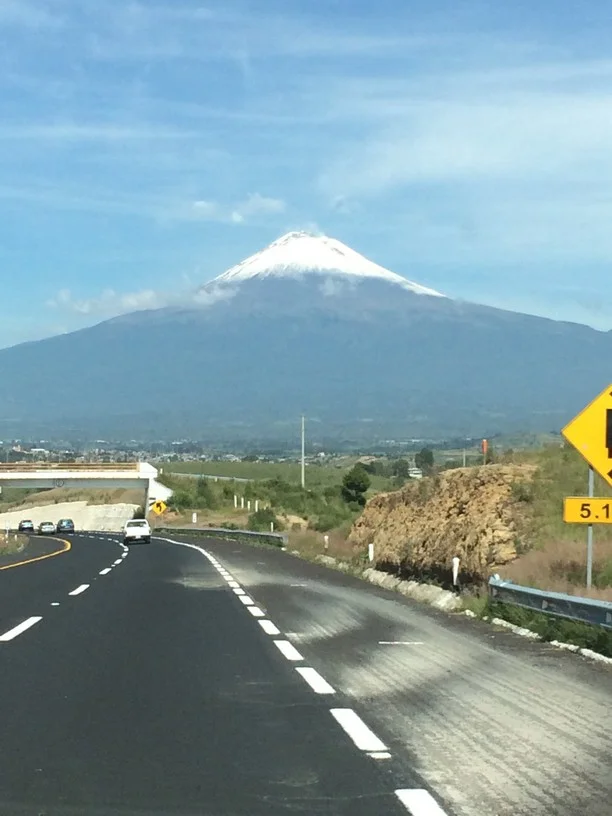 Mount Popcatepetl Volcano rises to almost 18,000 feet above sea level