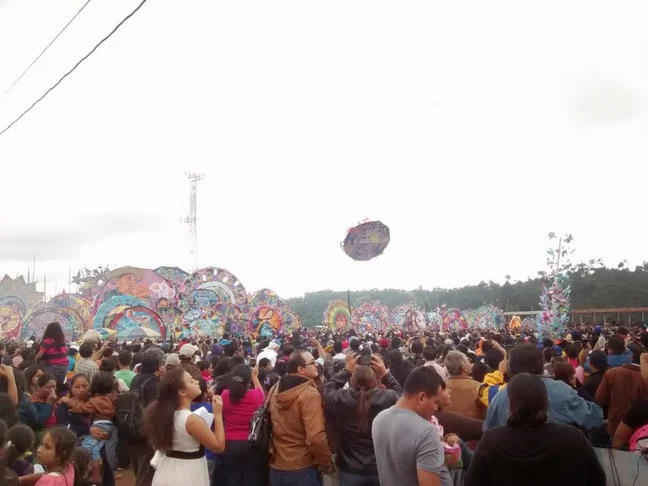 Watch out for huge flying kites! Protect your eyes!