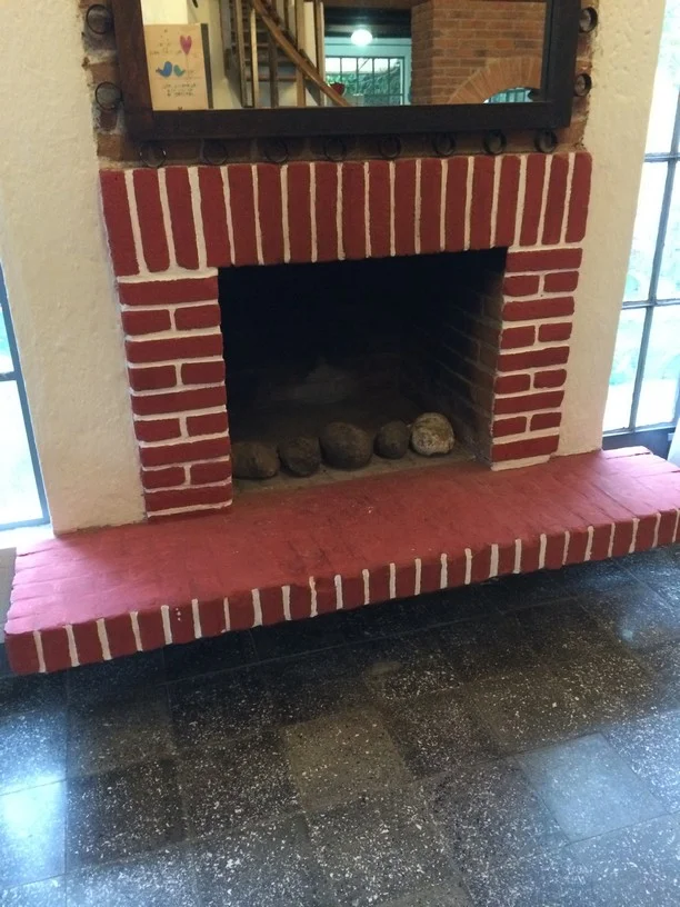 the fireplace we've never used