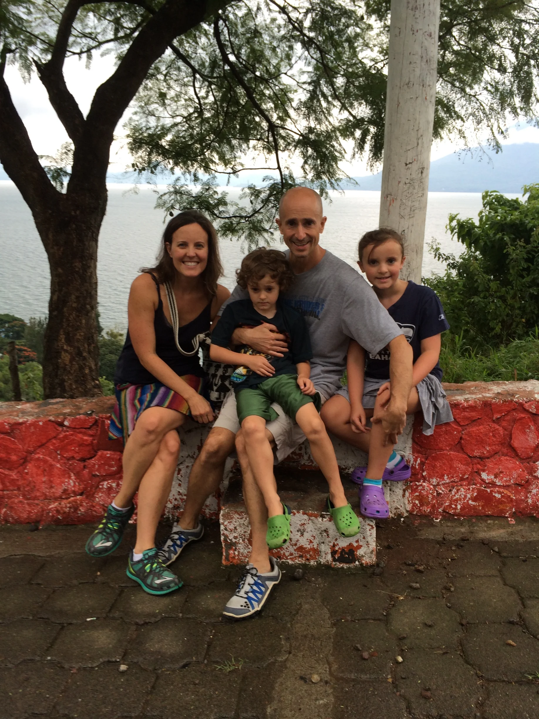 Taking a moment for a family pic to capture the day. Once again, we can hold Tag in the picture, but we can't make him smile.