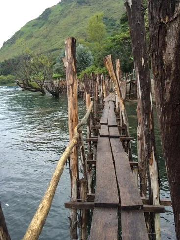 I thought it was quite fun walking on the planks. It was sturdy enough.