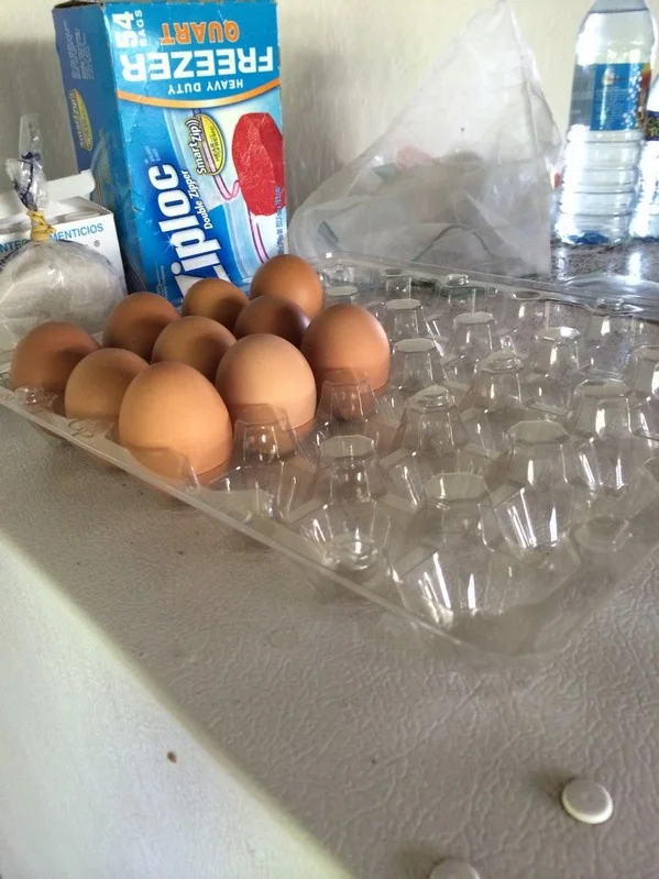 We generally buy very fresh eggs and we never store them in the fridge.