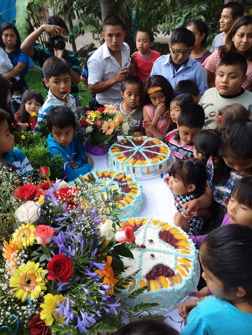 Sadly, Guatemalan cake isn't very good. We haven't liked it since we got here. Who puts fruit on cake anyway? Ken and I still find ourselves buying the nice dark chocolate bars as our nightly treats. 