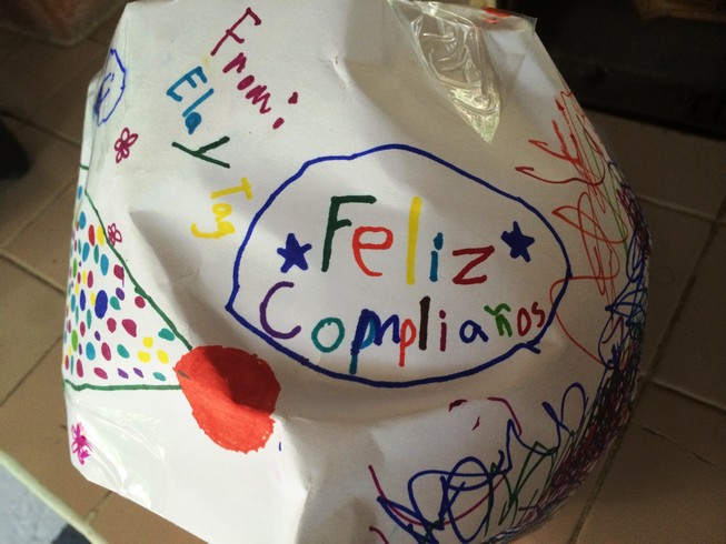 Ela & Tag decorated our gift to Abdul. Any guesses about our gift to Abdul?