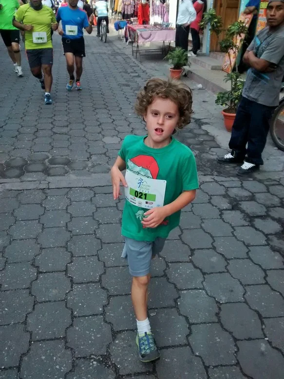 His expression says it all. He was out of gas, temporarily. 