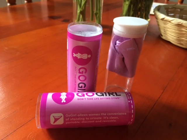 As you can see, the Go Girl! comes bent to fit into a small tube.