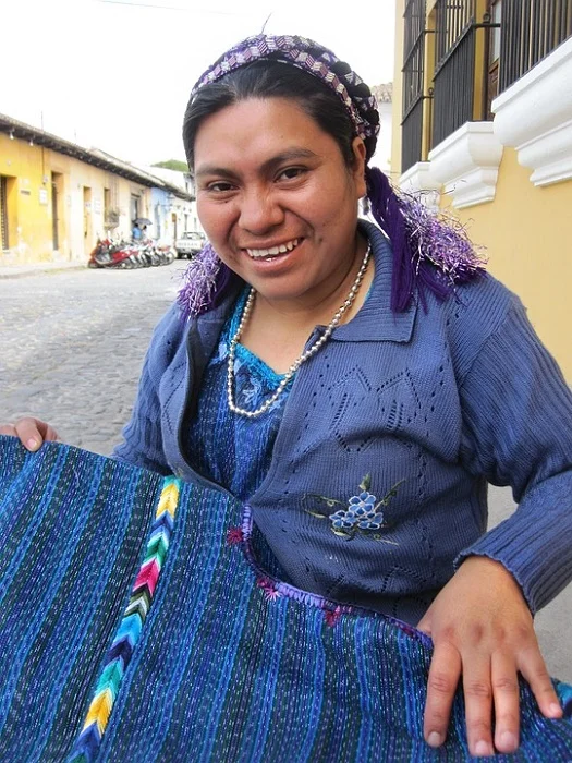 Each Mayan village has its own, distinct woven pattern and style as its traje. After having lived in Central America for 18 months, we can now identify the origin of some traje. There's a better pic of the museum located here .