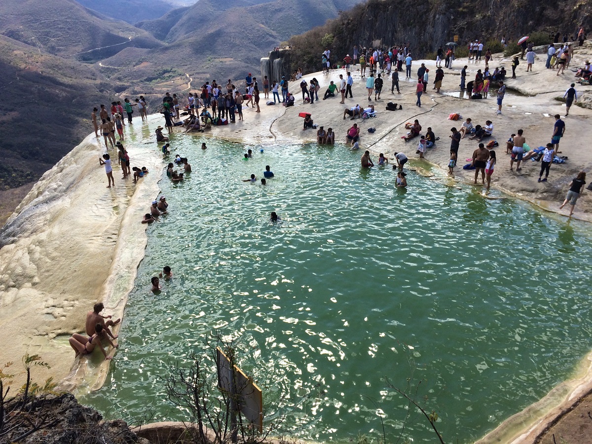 One of the pools at Hierve el Agua