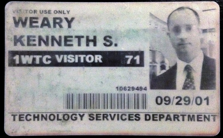 My ID badge to work in the World Trade Center. It was scheduled to expire on September 29th.