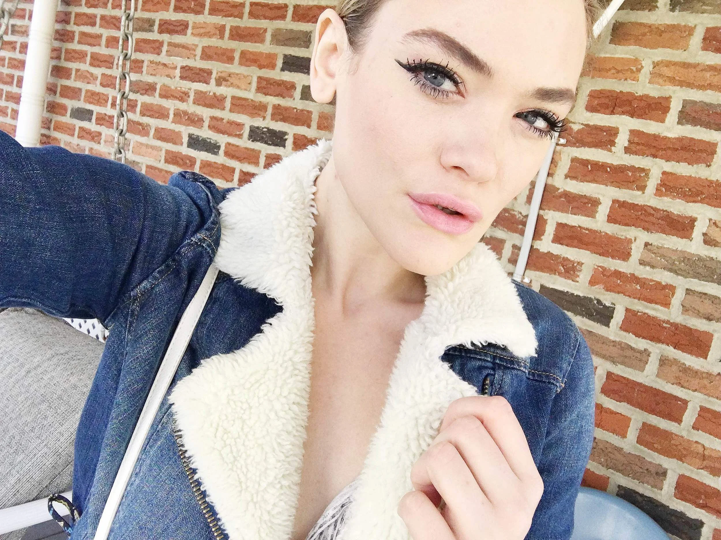 warm enough to wear my denim jacket .