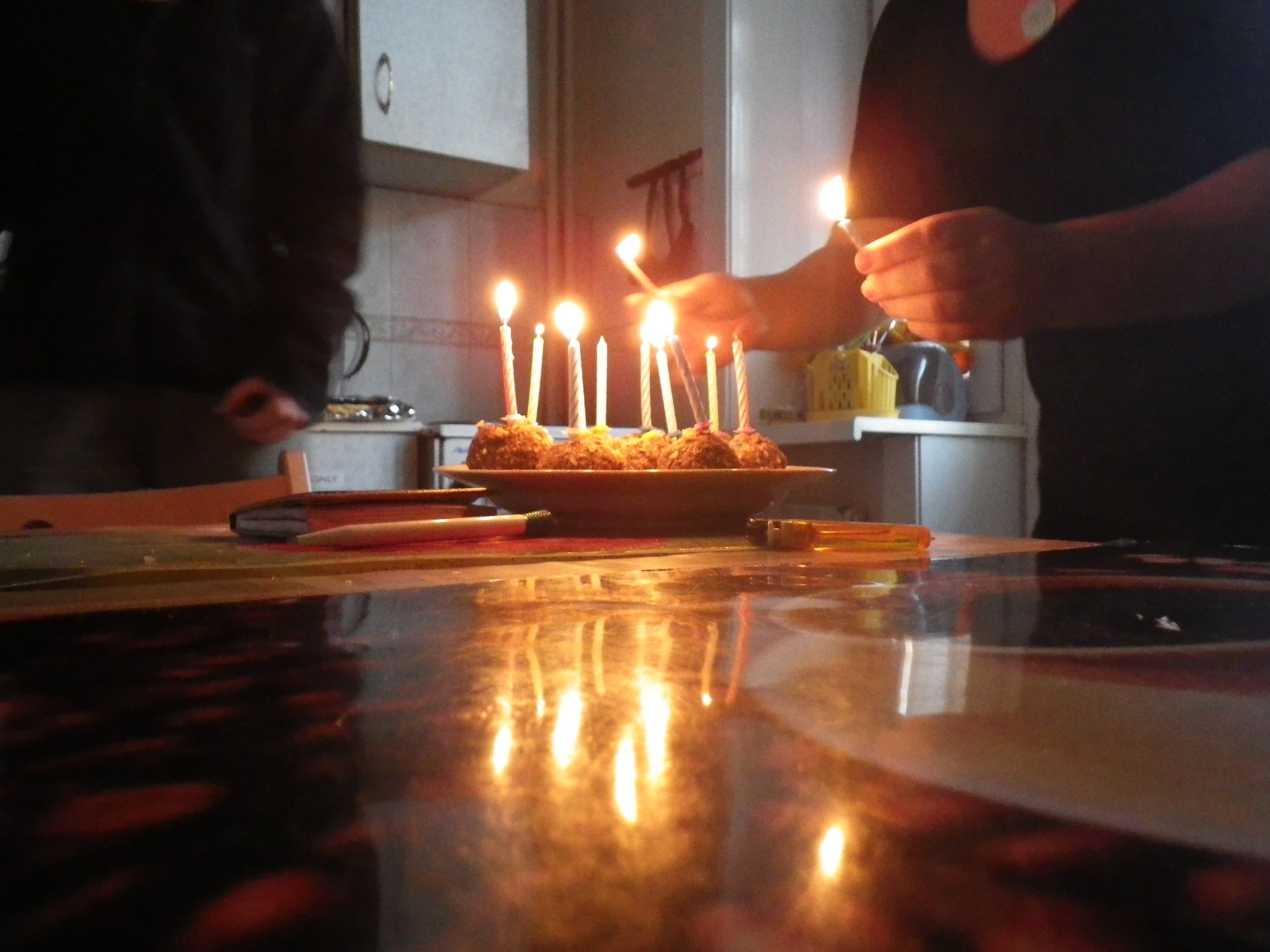 Christine cobbled together some birthday dessert for me at a hostel in Russia. Impressive.