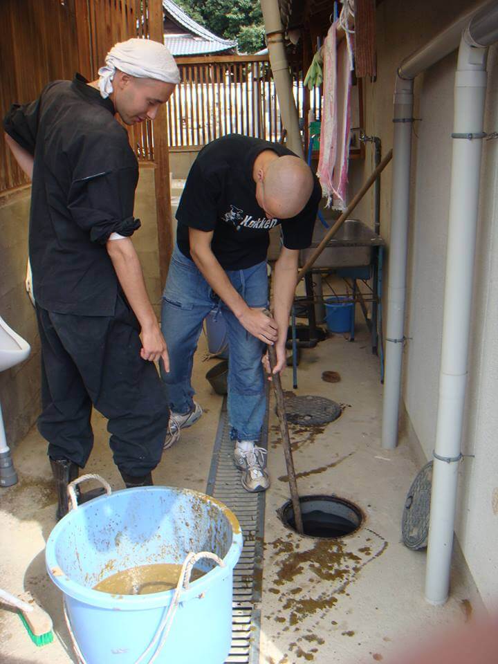 Working at a monastery in Japan.