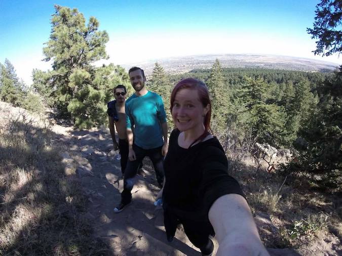 Here's a photo of my friend Ellie from Poor and in Danger adventuring with folks from the app!