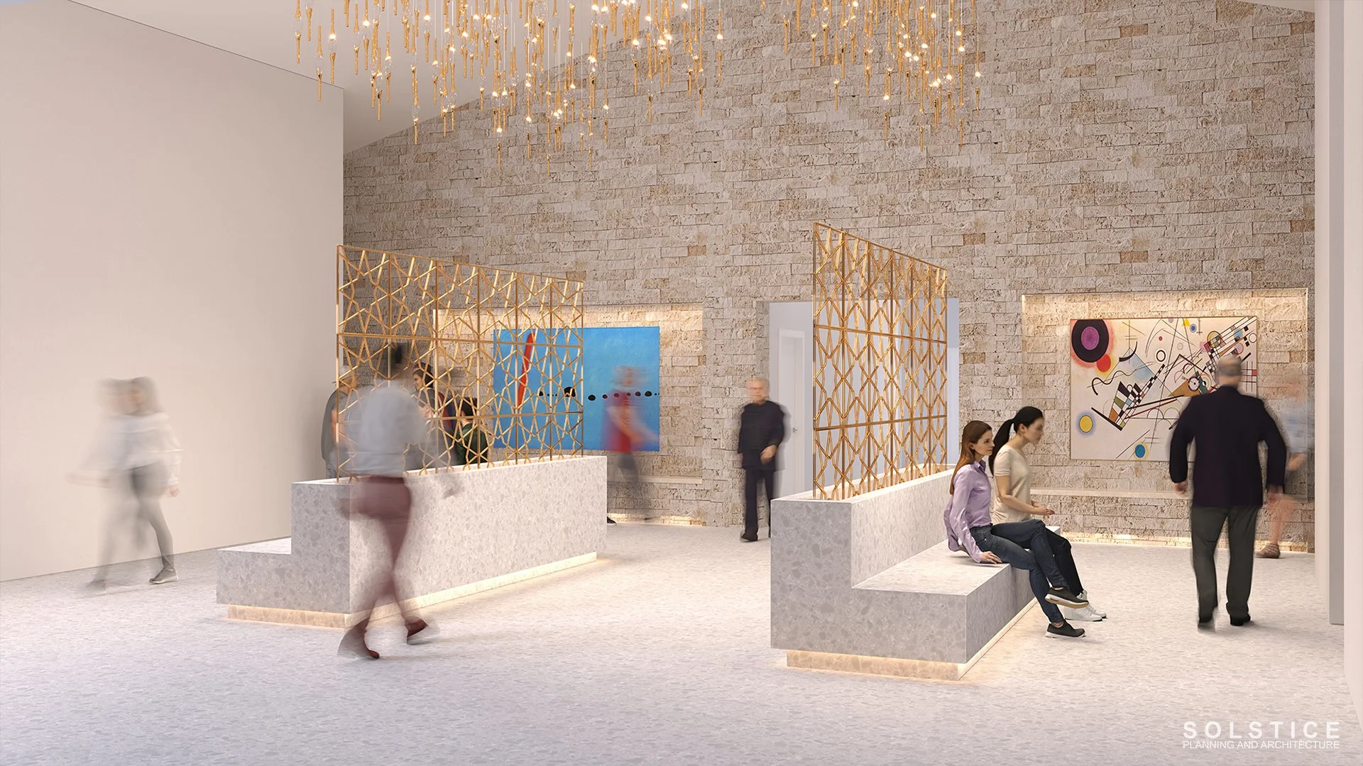 Temple Beth Israel new education center lobby, Longboat Key architecture