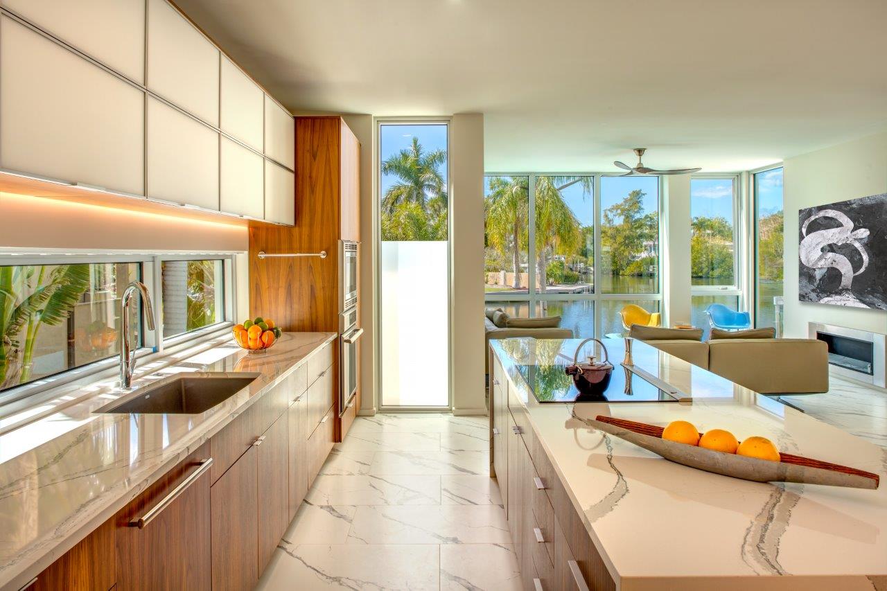 Siesta Key, Kitchen interior, White Haus, Jonathan Parks architect