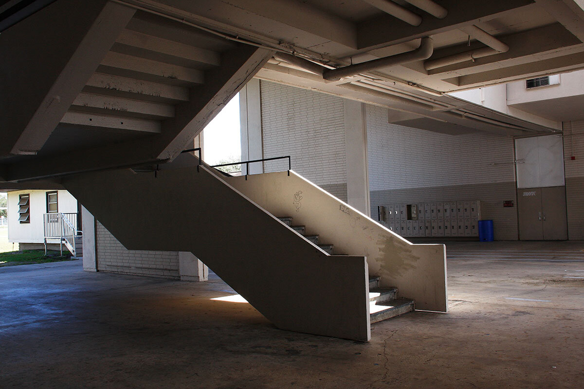 Sarasota High School Paul Rudolph Before view of stairs.jpg