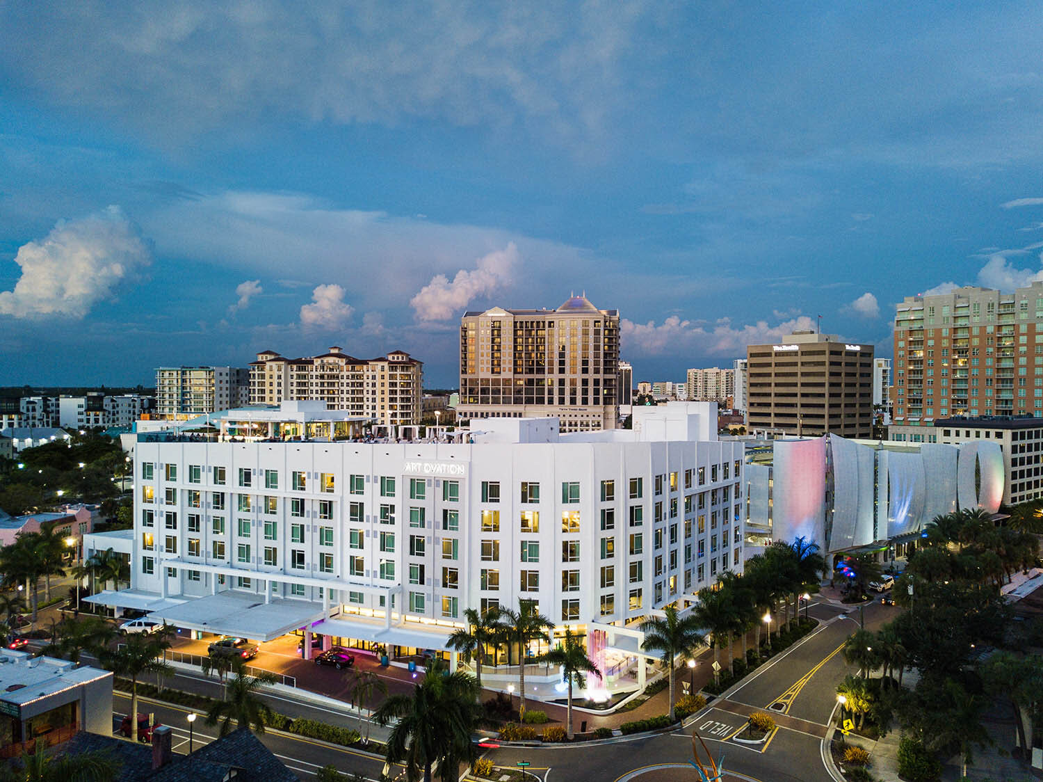 Art Ovation Hotel aerial - architect Jonathan Parks Sarasota.jpg