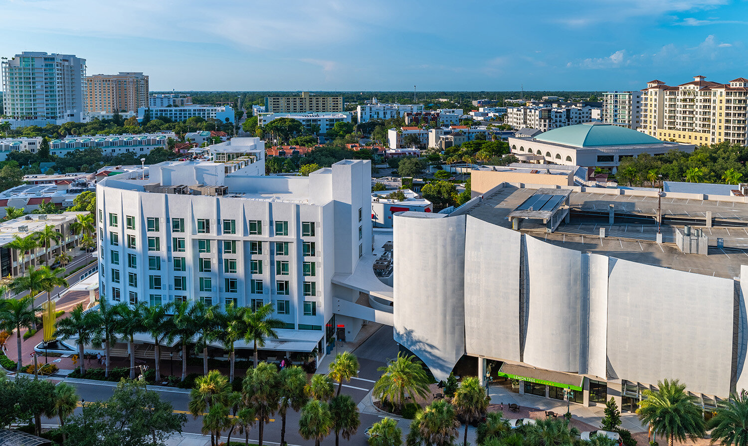 Art Ovation Hotel and Palm Avenue Garage Sarasota aerial.jpg