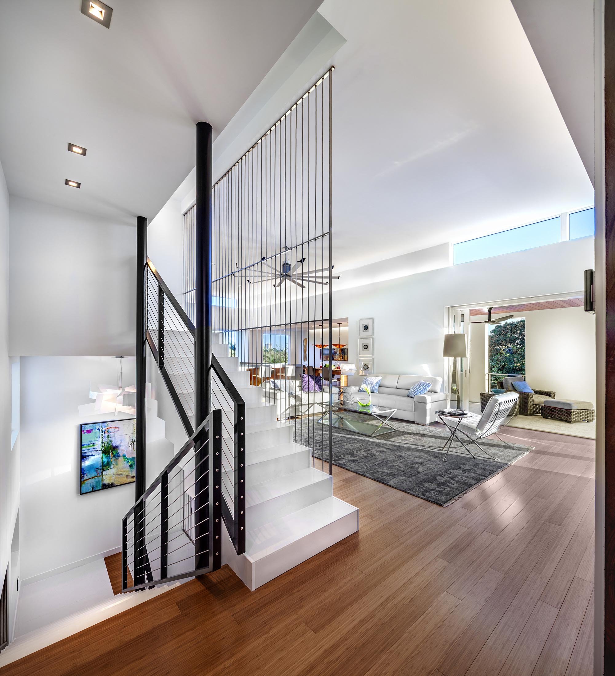 TipTop House Stairs and Living Room Sarasota Architect Jonathan Parks.jpg