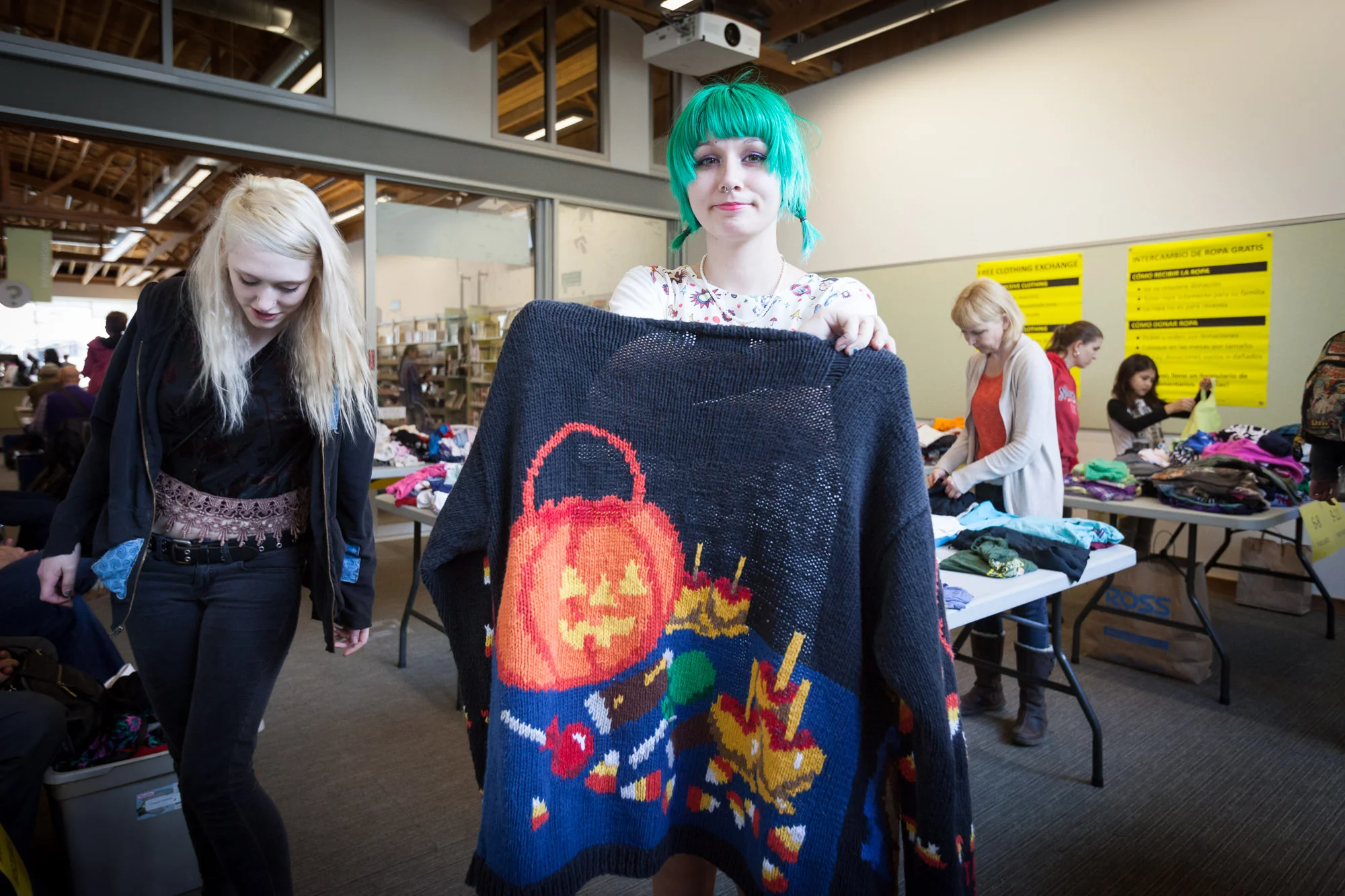 Jack-o-Lantern Cardigans: Check!