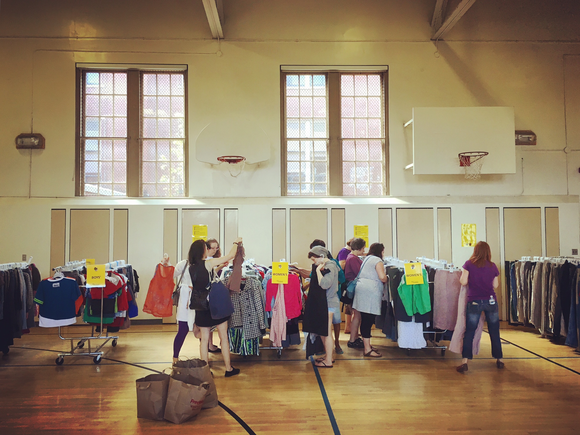 The Free Clothing Exchange is held quarterly in North Portland.