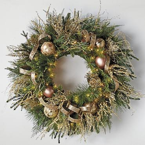 Frontgate Mixed Metals Pre-Decorated Wreath $429