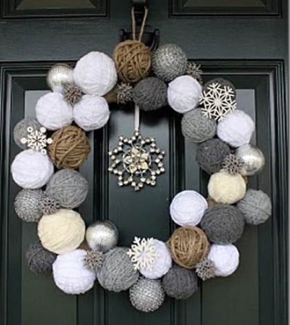 Two Junk Chix Snowball Wreath 