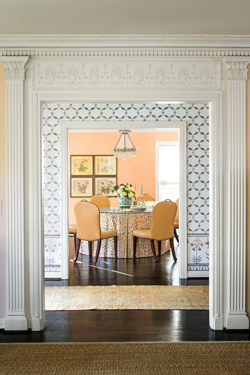 Pale Salmon Walls - Southern Living - photo by Lauren W.Glenn