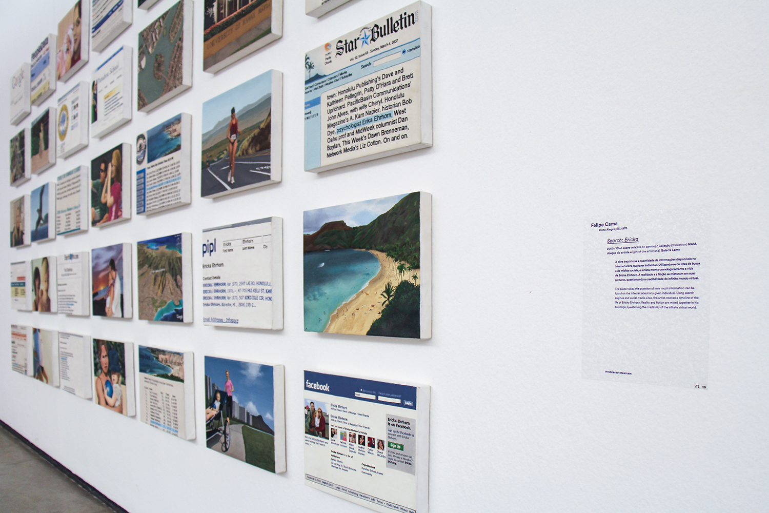140 Characters , at MAM - São Paulo Museum of Modern Art , January 2014. Curatorship: MAM Curatorship Laboratory, coordina tion Felipe Chaimovich.