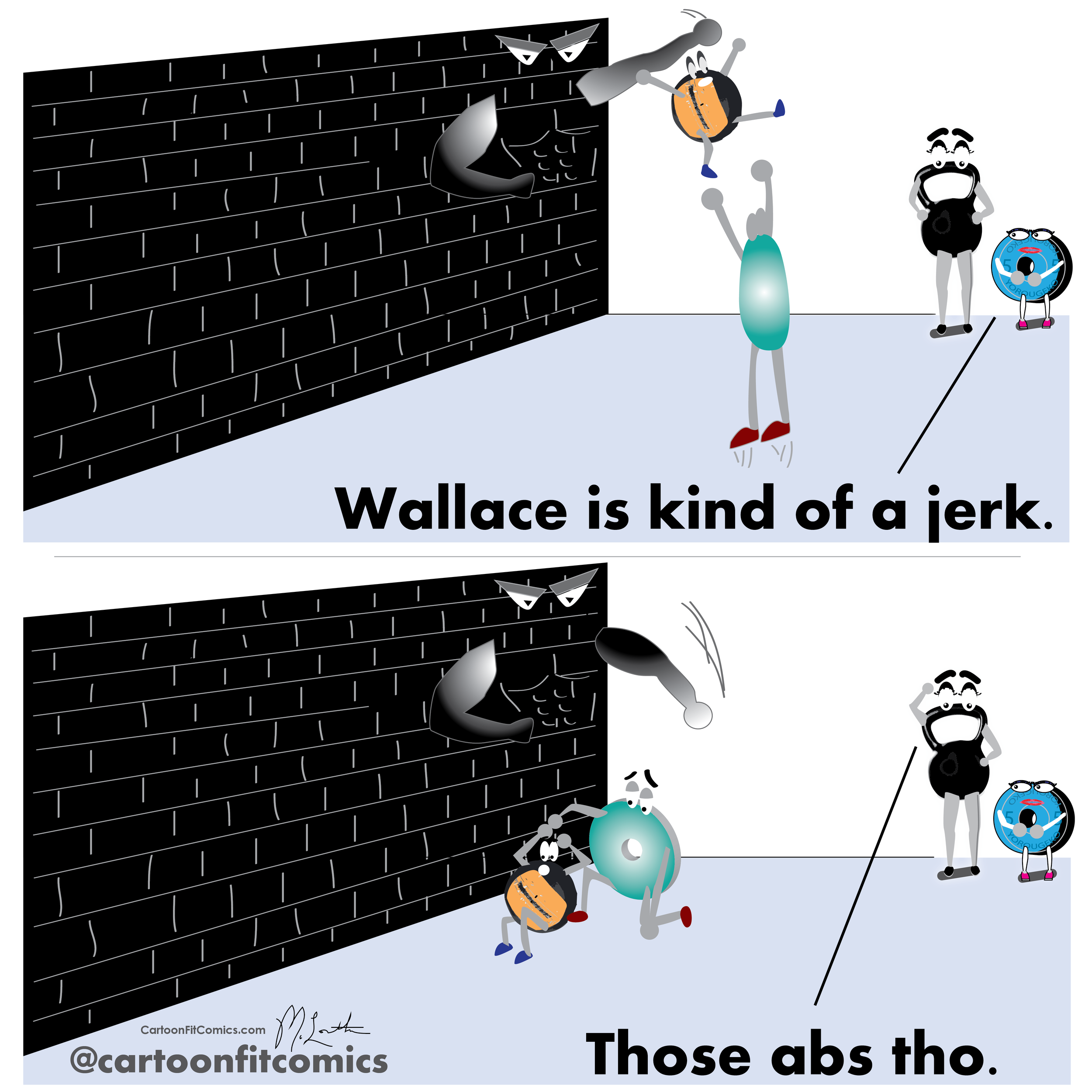 CartoonFit - Wallace - Belle - Wall Ball Rejection