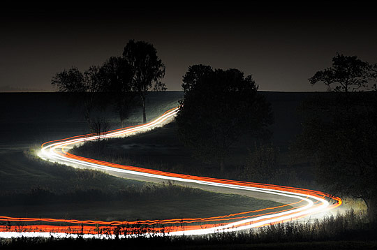 Country Road at Night by Przemyslaw Wielicki