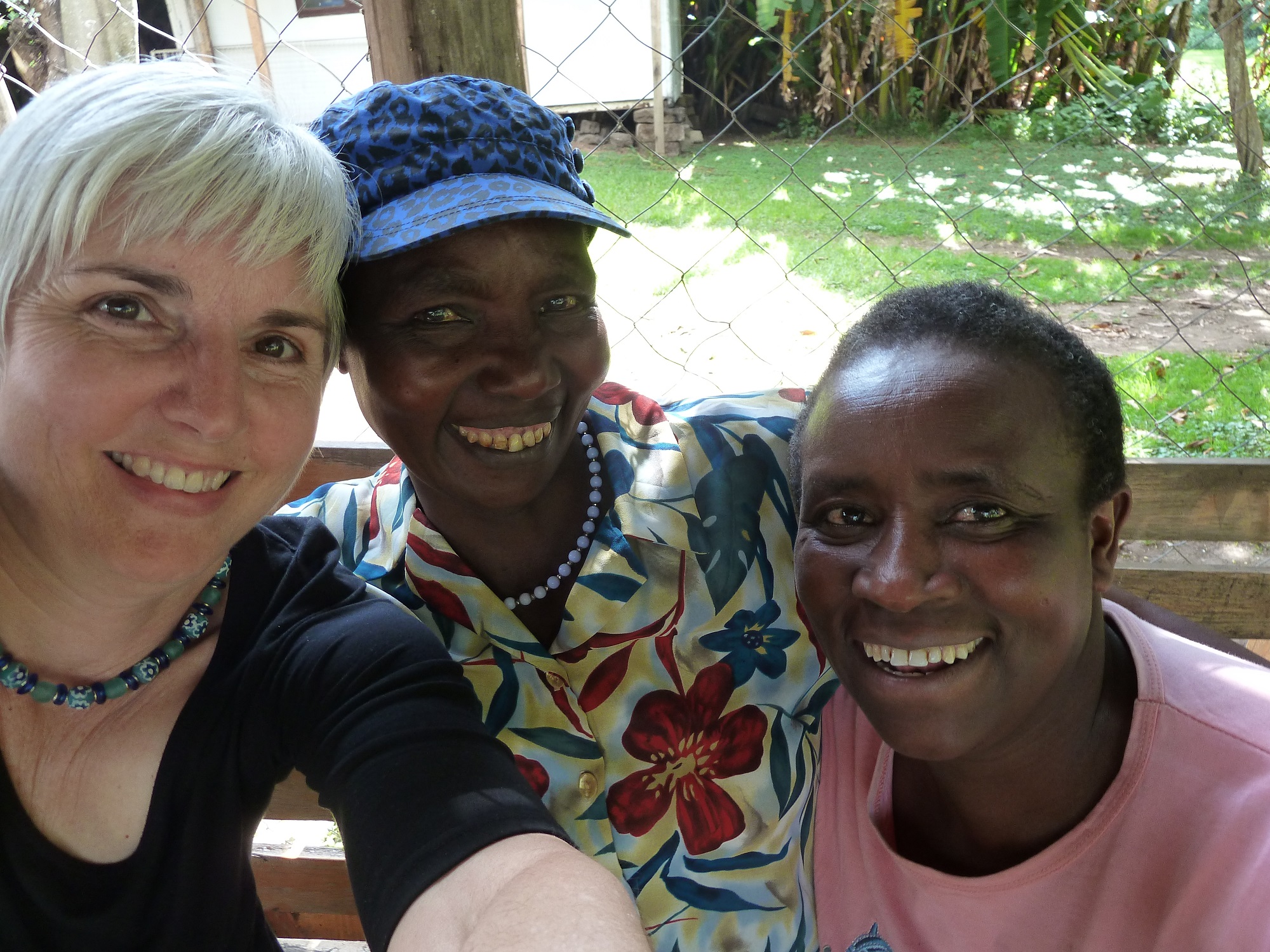 A selfie with Milkah and Monica at the Kenana Knitters...more on Milkah later this year.