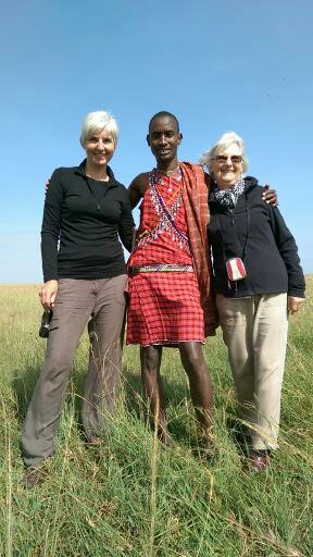 With James, our Masai guide. His gear actually deters animal attacks...I saw it happen when we viewed a pride of lions and the two main females got up and walked away when James came into view in our vehicle. These guys are amazing.