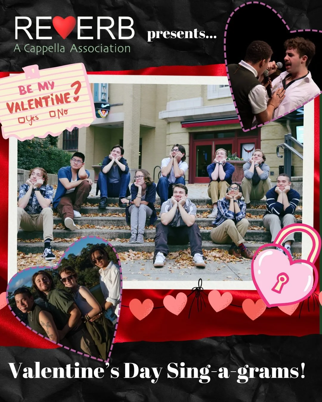 Love is in the air...and so is the sound of Reverb's first-ever Valentine's Day singing telegrams! ❤️&zwj;🔥💘🤍💝

Visit the link in our bio to book us this month for a little extra something special this season of love...or don't, i guess, if you'r