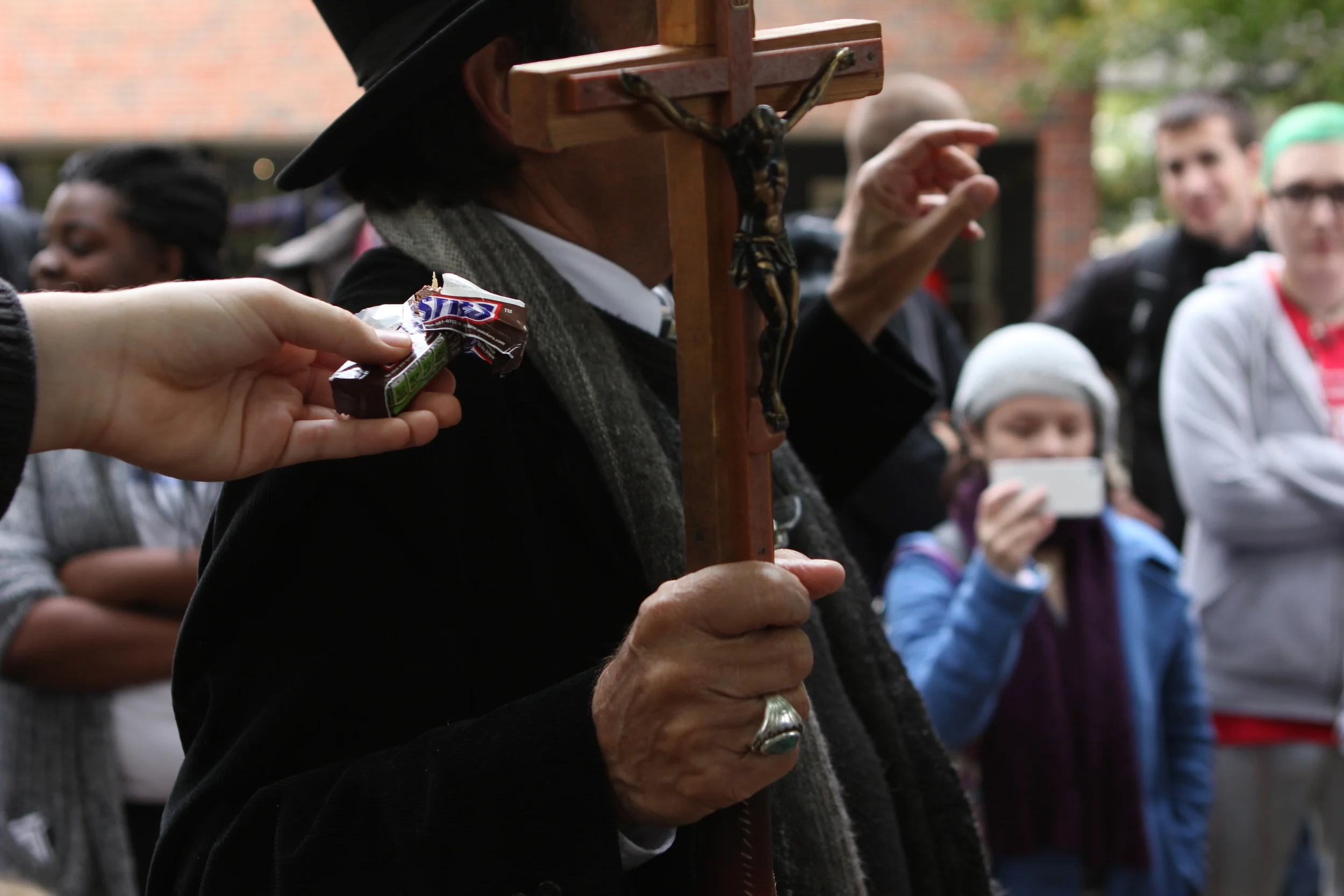  A student offered Brother Jed a Snickers bar and said, "You're not yourself when you're hungry." 