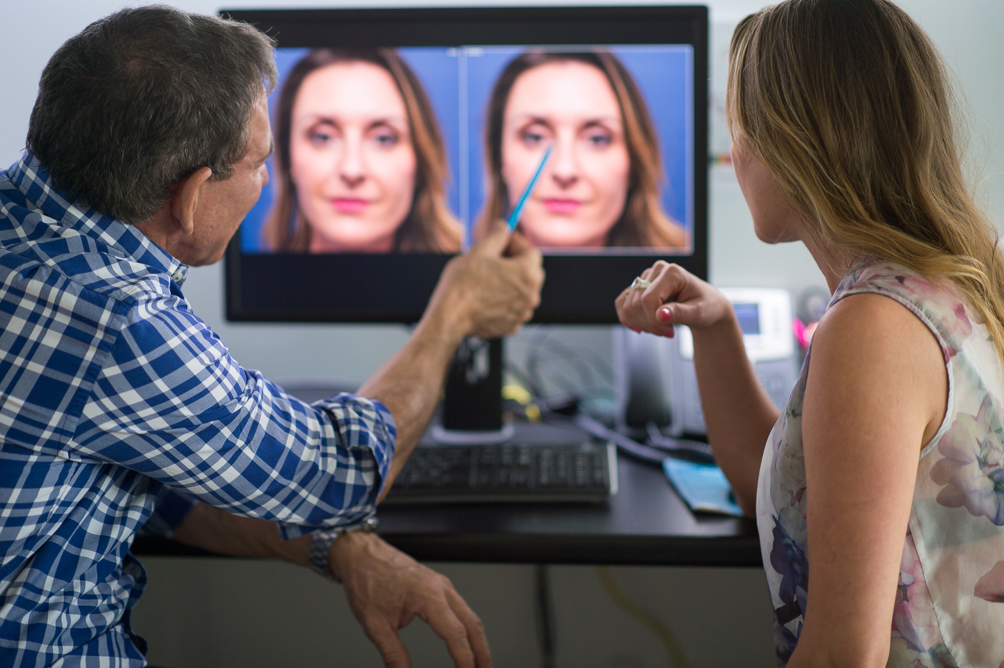 Using pre and post imagery in consultation with patients.