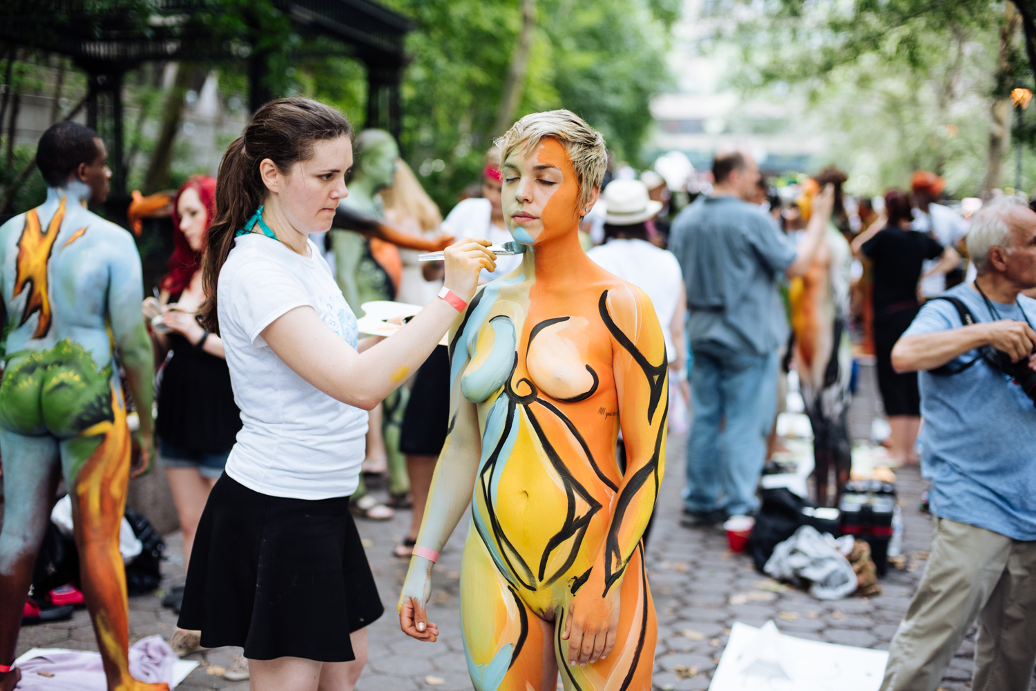 Naked body painting in new york pic