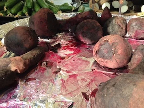 Beets at Maison Lenoble's stand, Marché Berthier 75017