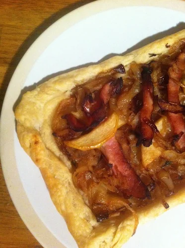 The original- and my first every foray into Judy-ism- Onion Tart with Apples and Bacon
