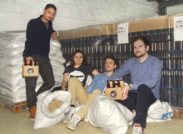 Paul Armbruster (far right) with his HopBuddy co-founders