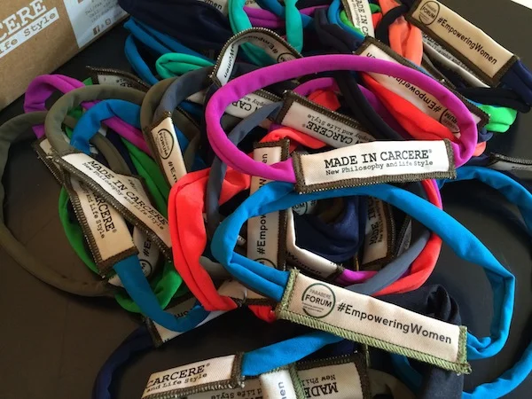 Parabere bracelets, made by incarcerated Italian women 