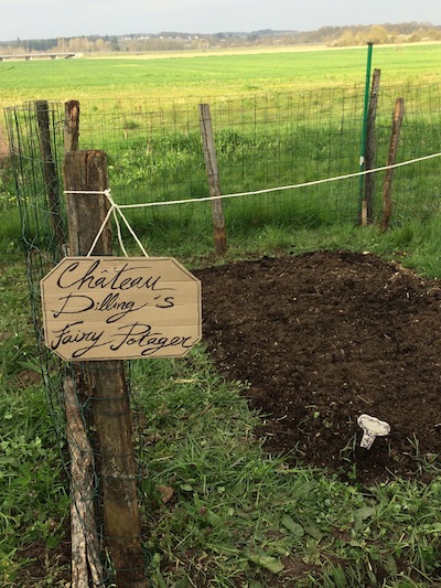 Pre flood potager dressed up for the inauguration party