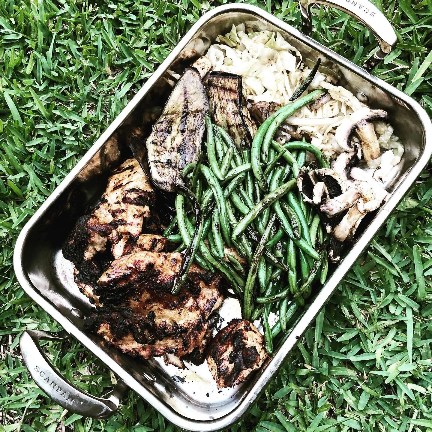 Mmm bbq night

#bbqnight #chicken #bbqchicken #bbqveg #outdoors #scanpan #grass
