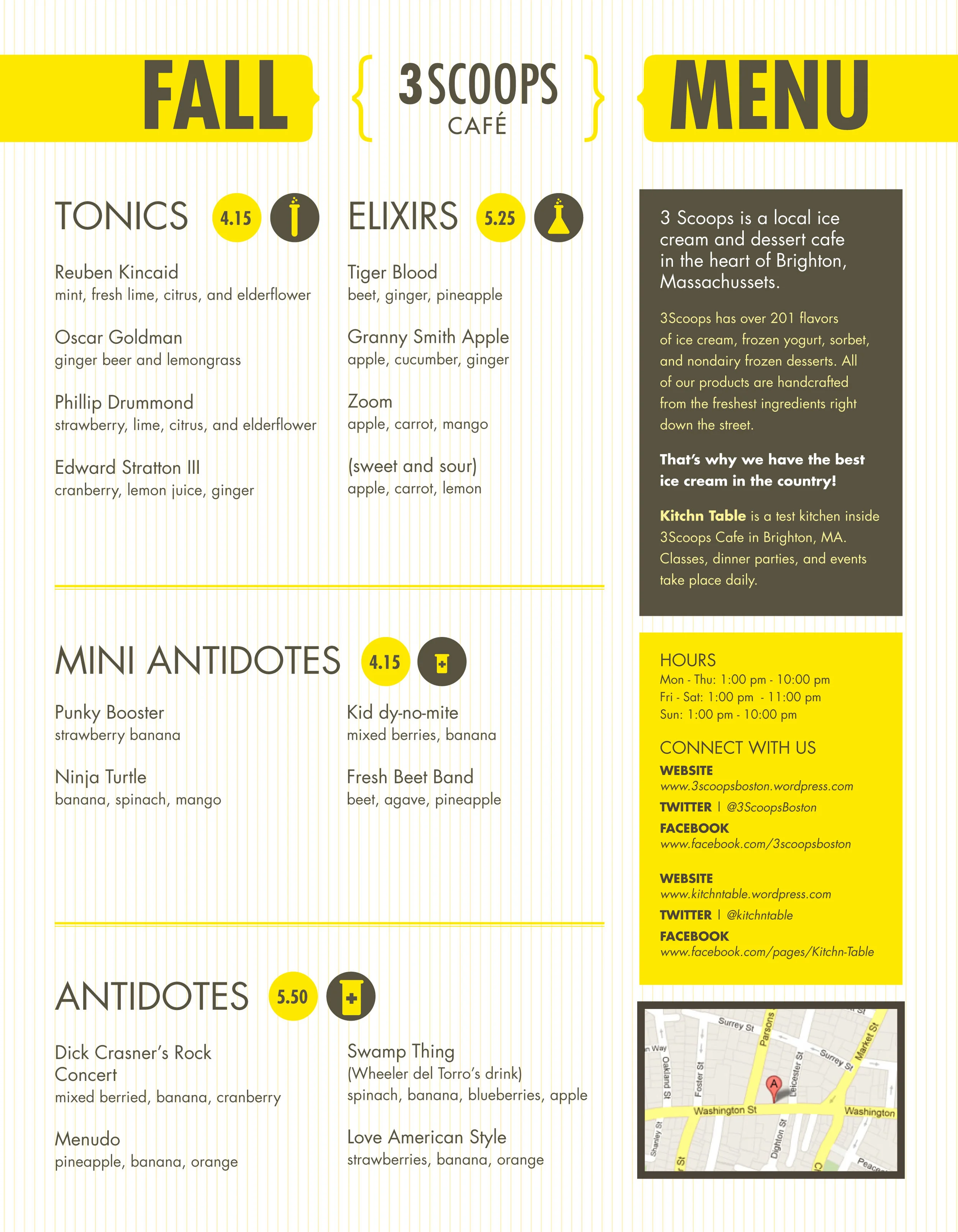 3 Scoops Boston Fall Menu